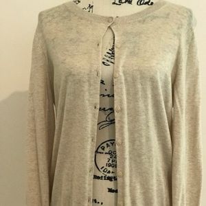 NEW w/ tags Banana Republic beige cardigan Size L